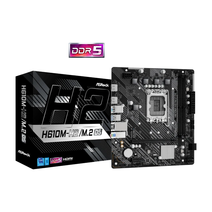 Asrock H610M-H2/M.2 DDR5 LGA1700 Micro ATX Motherboard